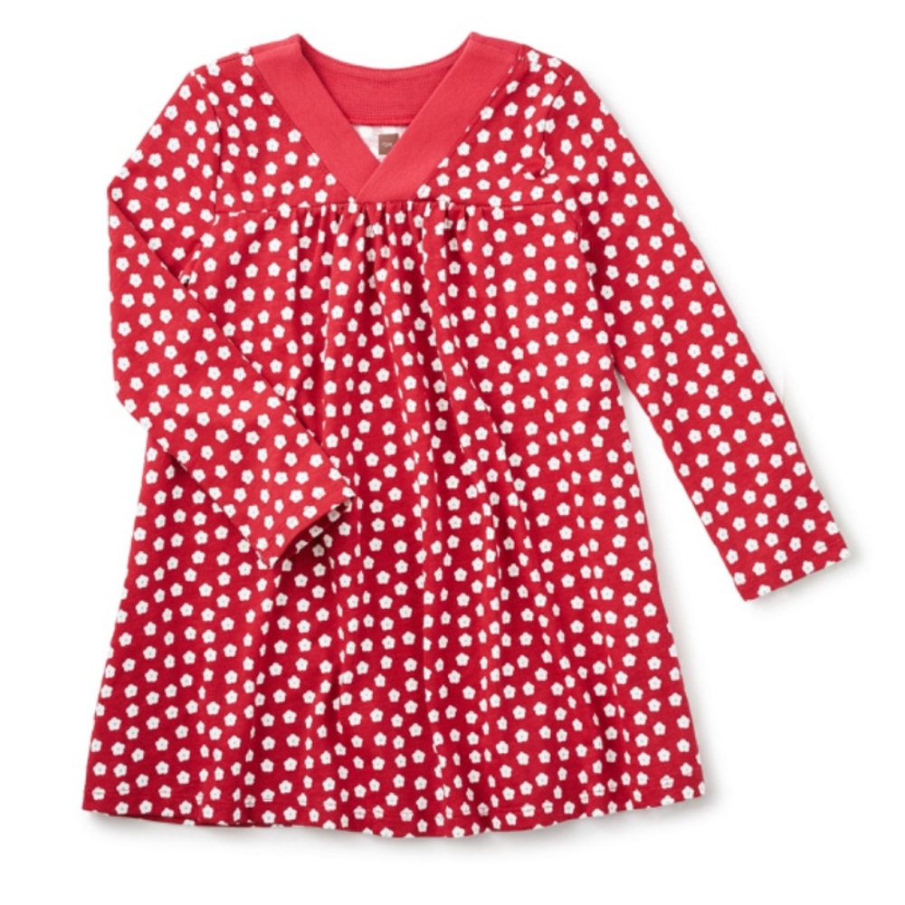 Red tea collection dress